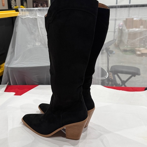 Black Women's Cowboy style  Boots - Picture 3 of 5